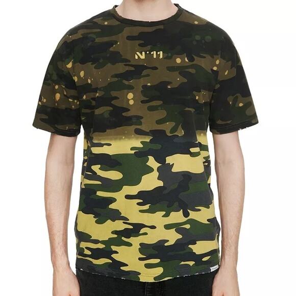 Eleven Paris Men's Two Tone Camo Short Sleeve Tee Size S $70 - Picture 1 of 9